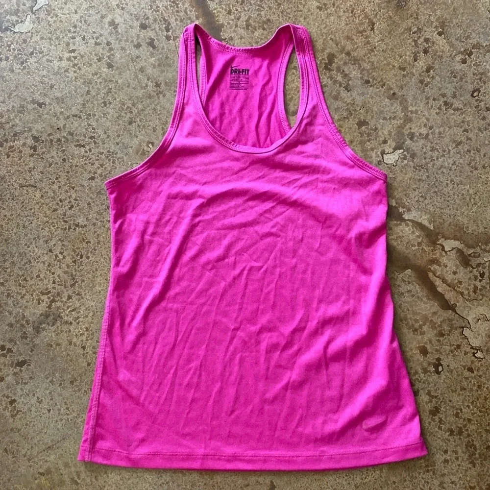 Nike hot pink racerback scoop‎ neck Dri-Fit tank top